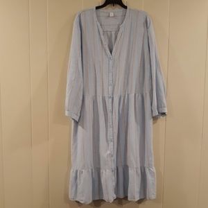 Plus Size Stripe Tiered Midi Dress